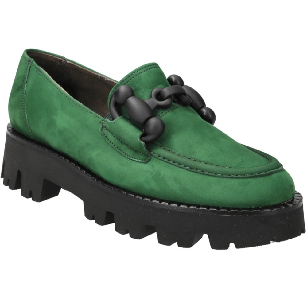 Green nubuk leather. Platform Loafer. US sizes. Never worn, in Box
US 9 (UK 6.5)